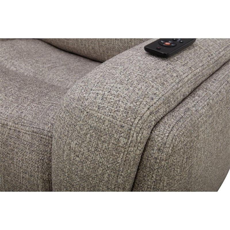 Pemberly Row Contemporary Frappe Power Reclining Sofa and Recliner