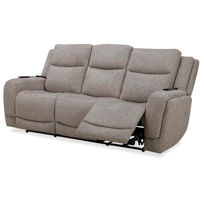 Pemberly Row Contemporary Frappe Power Reclining Sofa and Loveseat