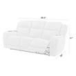 Pemberly Row Contemporary Frappe Power Reclining Sofa and Loveseat