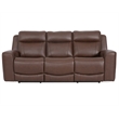 Pemberly Row Contemporary Autumn Umber Power Reclining Sofa and Recliner