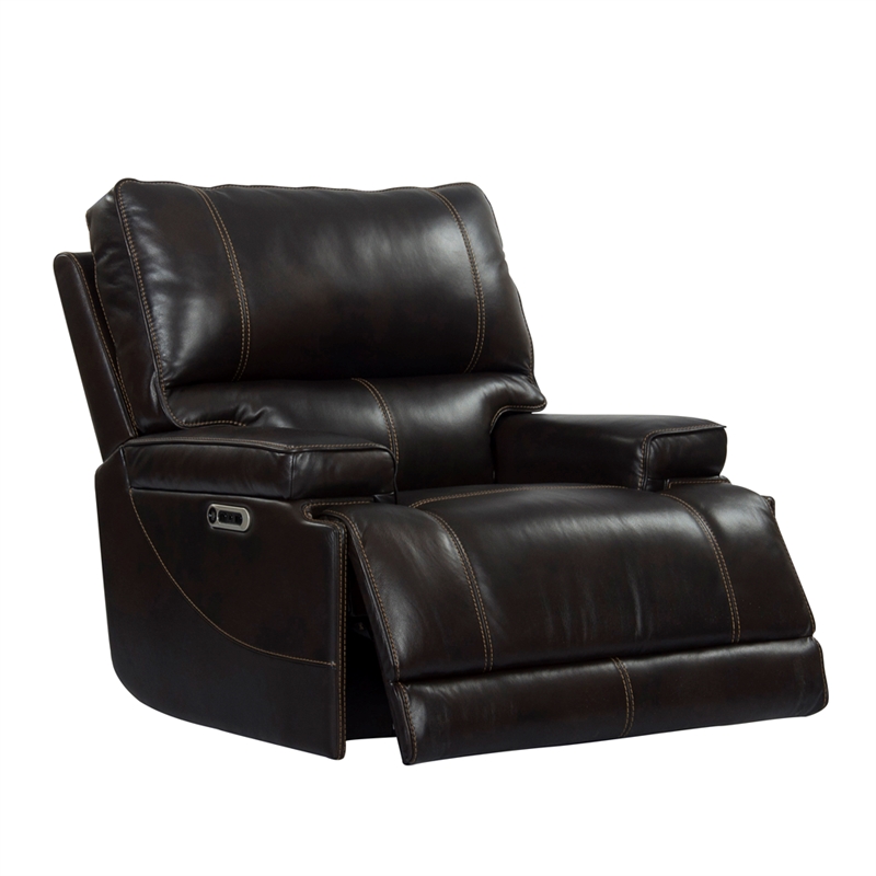 Pemberly Row Contemporary Coffee Cordless Power Recliner Two Pack