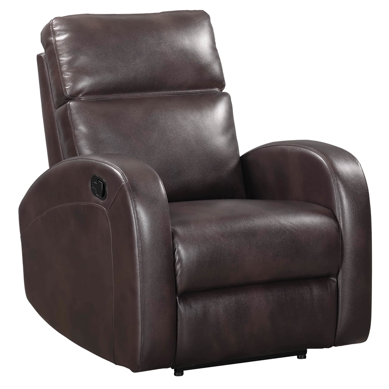 Pemberly Row Contemporary Pebble Brown Manual Recliner Two Pack