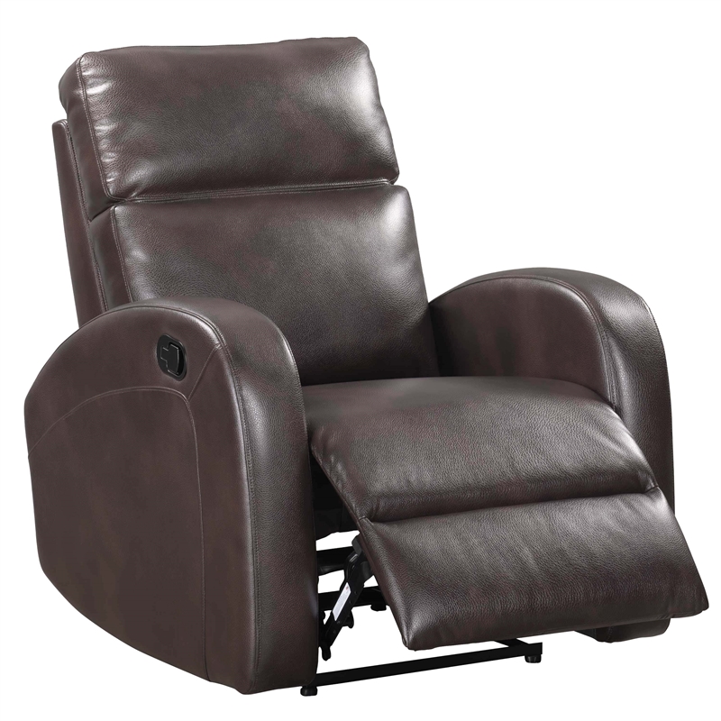 Pemberly Row Contemporary Pebble Brown Manual Recliner Two Pack