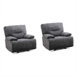 Pemberly Row Contemporary Cobalt Zero Gravity Power Recliner Two Pack