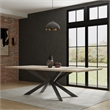 Pemberly Row Contemporary 86 In. Dining Table With 4 Upholstered Chairs