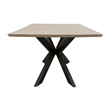Pemberly Row Contemporary 86 In. Dining Table With 4 Upholstered Chairs