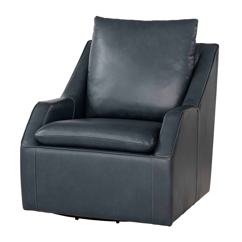 Pemberly Row Contemporary Steamboat Marine Swivel Accent Chair Two Pack