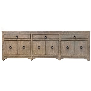 Pemberly Row Contemporary Engineered Wood 90&quot Console in Brown