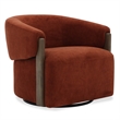 Pemberly Row Contemporary Island Rust Swivel Accent Chair Two Pack