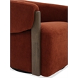 Pemberly Row Contemporary Island Rust Swivel Accent Chair Two Pack