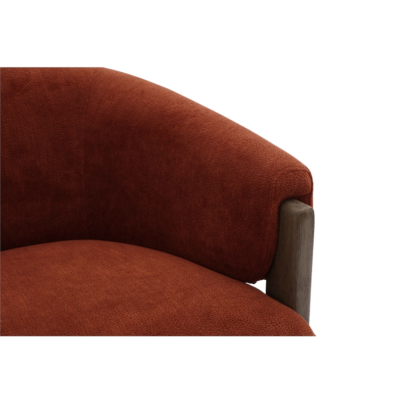 Pemberly Row Contemporary Island Rust Swivel Accent Chair Two Pack