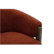 Pemberly Row Contemporary Island Rust Swivel Accent Chair Two Pack