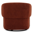 Pemberly Row Contemporary Fabric Island Rust Swivel Accent Chair