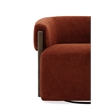 Pemberly Row Contemporary Fabric Island Rust Swivel Accent Chair