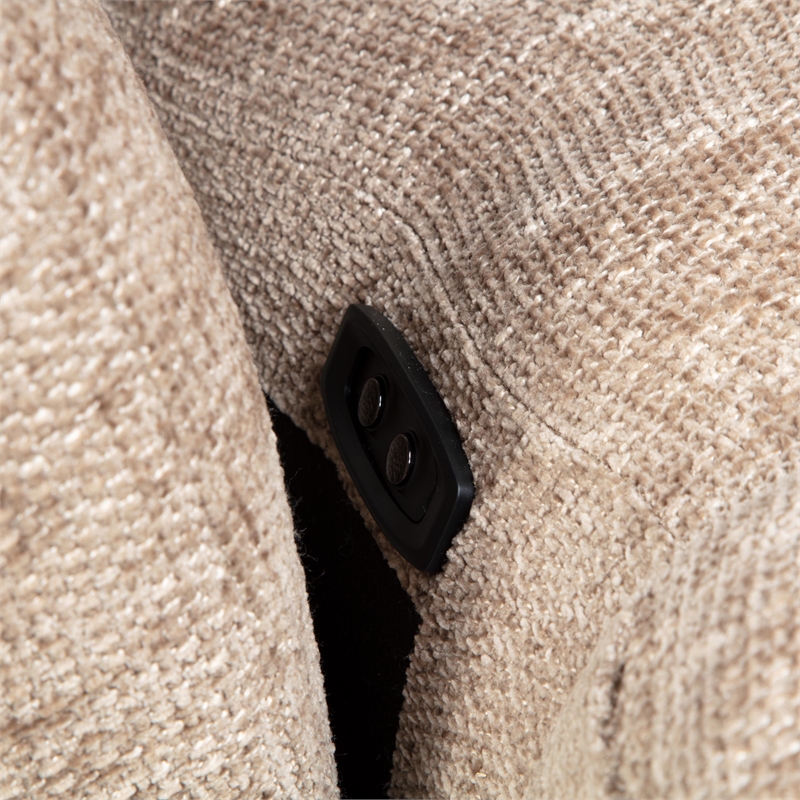 Pemberly Row Contemporary Biscotti Power Glider Recliner Two Pack