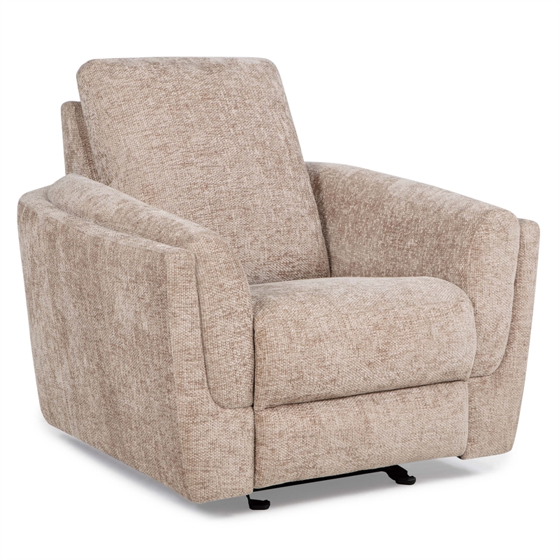 Pemberly Row Contemporary Biscotti Power Glider Recliner Two Pack