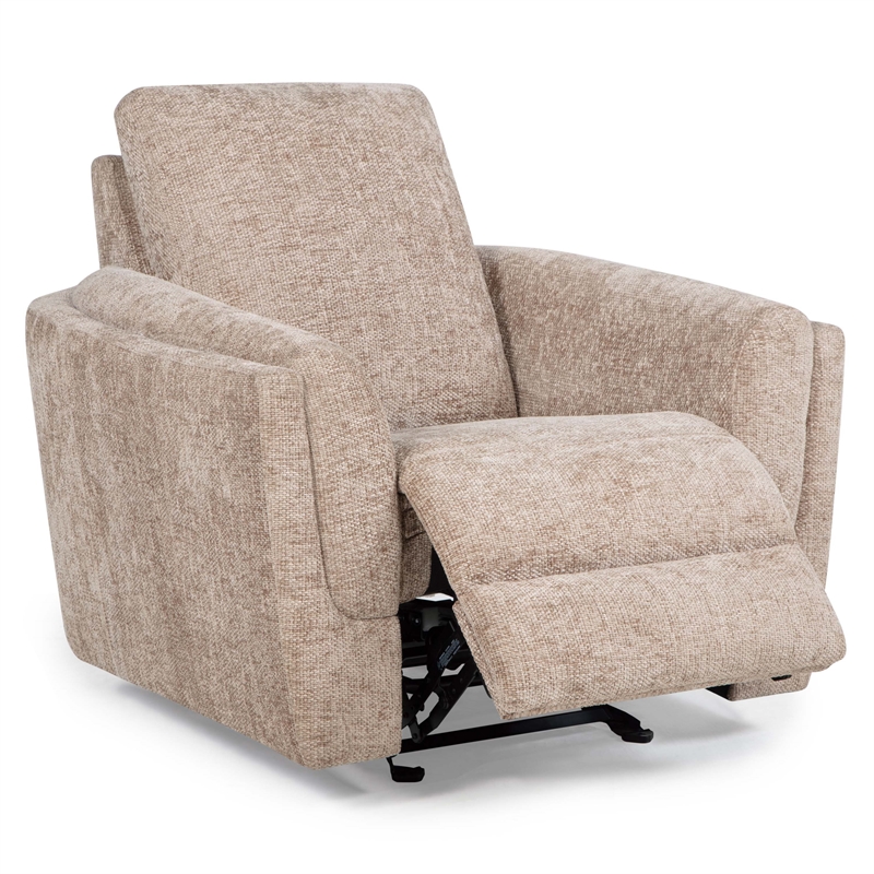 Pemberly Row Contemporary Biscotti Power Glider Recliner Two Pack
