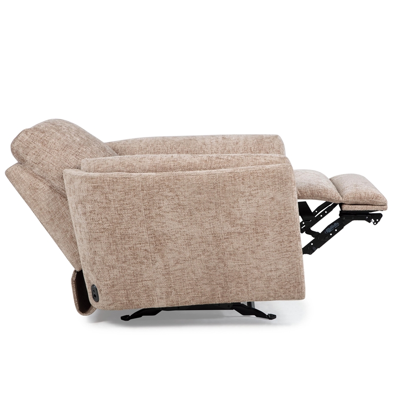 Pemberly Row Contemporary Biscotti Power Glider Recliner Two Pack