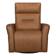 Pemberly Row Contemporary Vintage Caramel Power Swivel Glider Recliner
