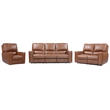 Pemberly Row Contemporary Leather Saddle Power Recliner Two Pack