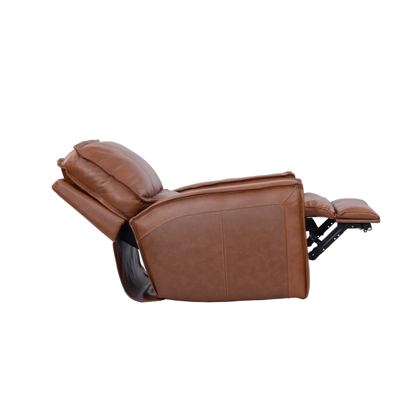 Pemberly Row Contemporary Leather Saddle Power Recliner Two Pack