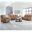 Pemberly Row Contemporary Caramel Cream Power Recliner Two Pack