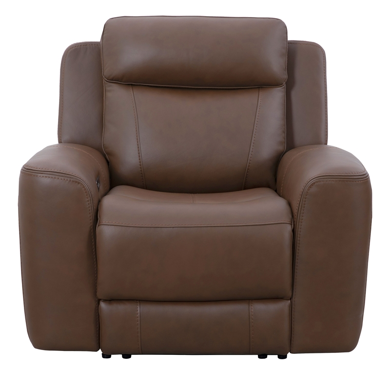 Pemberly Row Contemporary Autumn Umber Power Recliner Two Pack