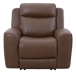 Pemberly Row Contemporary Autumn Umber Power Recliner Two Pack