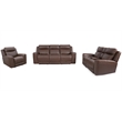 Pemberly Row Contemporary Leather Autumn Umber Power Recliner