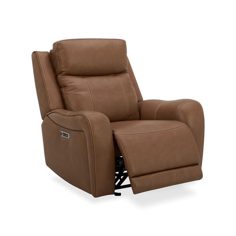 Pemberly Row Contemporary Butternut Power Glider Recliner Two Pack