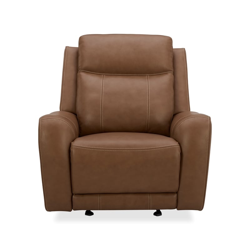 Pemberly Row Contemporary Butternut Power Glider Recliner Two Pack