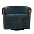 Pemberly Row Contemporary Island Teal Swivel Accent Chair Two Pack