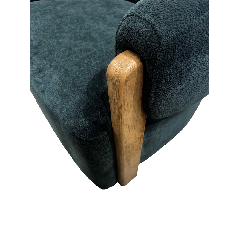 Pemberly Row Contemporary Island Teal Swivel Accent Chair Two Pack