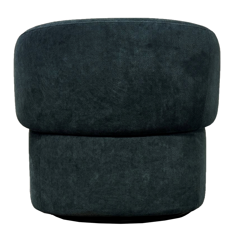 Pemberly Row Contemporary Fabric Island Teal Swivel Accent Chair