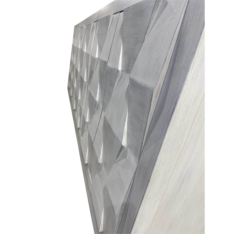 Pemberly Row Contemporary Engineered Wood White Finish Wash 90