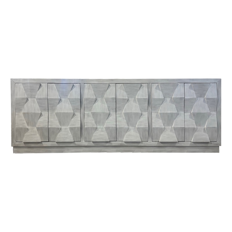 Pemberly Row Contemporary Engineered Wood White Finish Wash 90