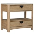Pemberly Row Contemporary Bedroom Queen 5/0 Poster Bed & Nightstand