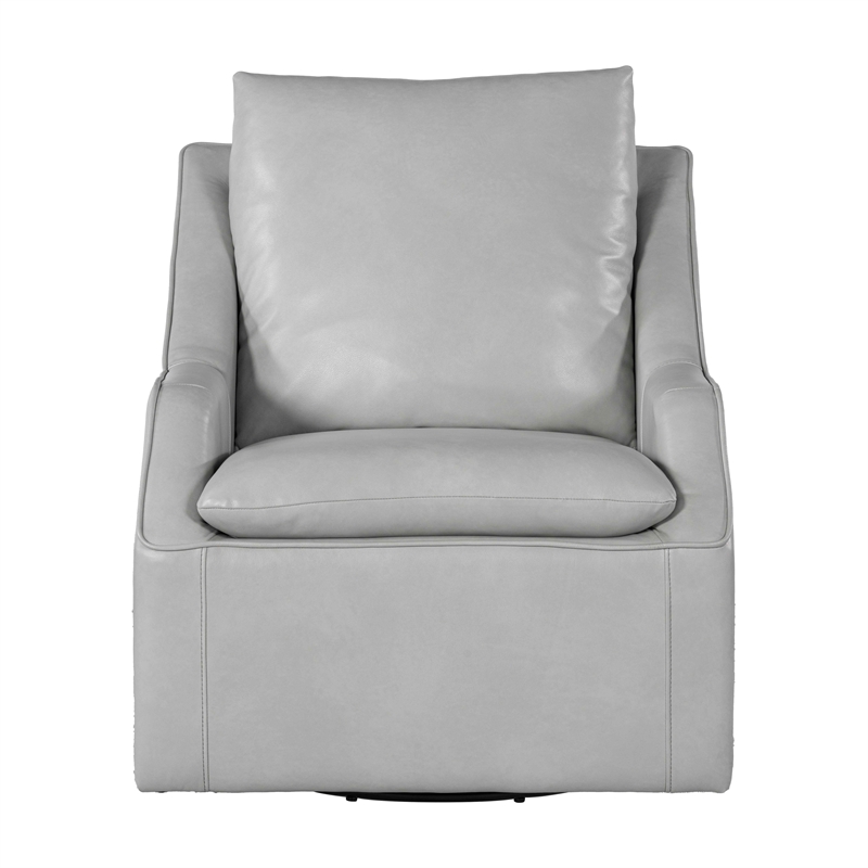 Pemberly Row Contemporary Steamboat Ice Swivel Accent Chair Two Pack