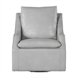 Pemberly Row Contemporary Steamboat Ice Swivel Accent Chair Two Pack