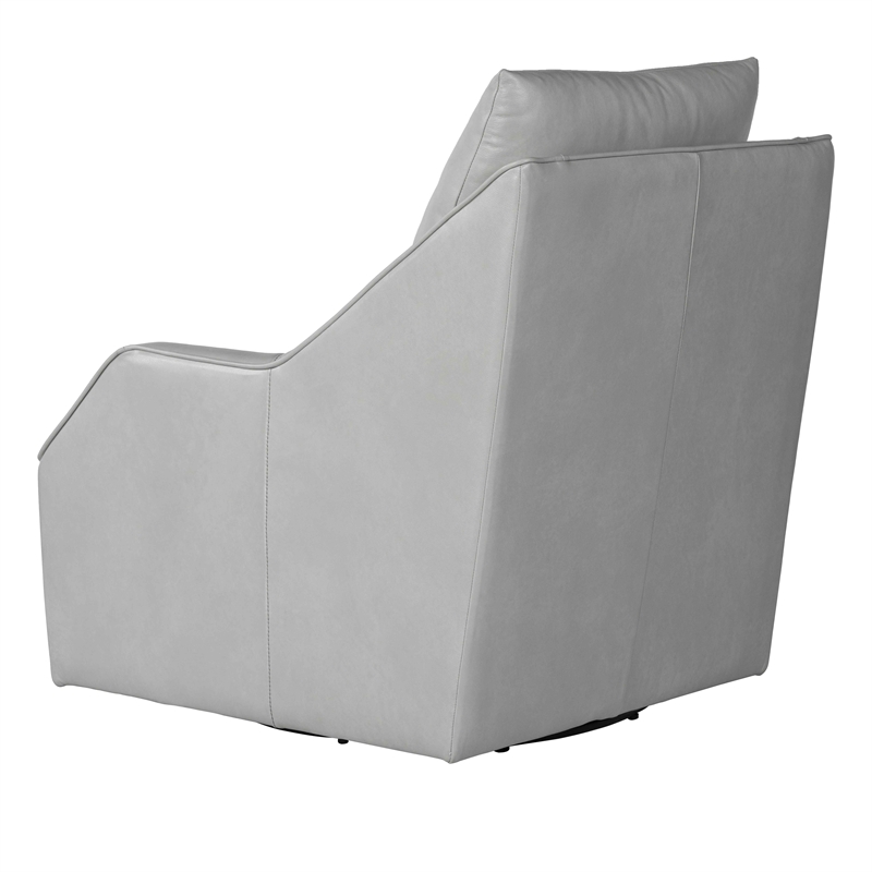 Pemberly Row Contemporary Steamboat Ice Swivel Accent Chair Two Pack