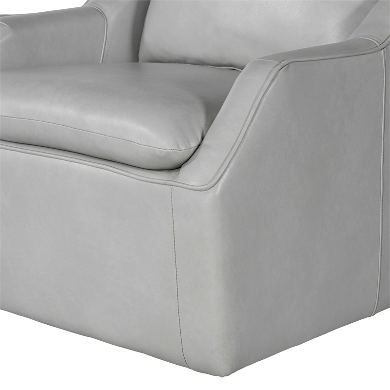 Pemberly Row Contemporary Steamboat Ice Swivel Accent Chair Two Pack