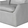 Pemberly Row Contemporary Leather Steamboat Ice Swivel Accent Chair
