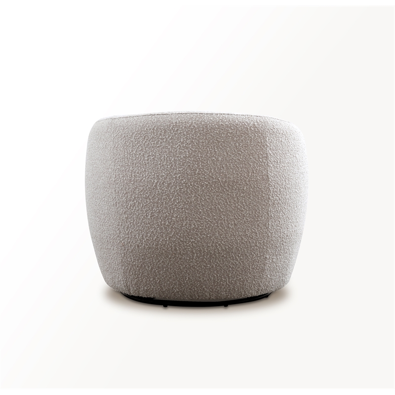 Pemberly Row Contemporary Bloke Cotton Swivel Barrel Chair Two Pack