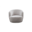 Pemberly Row Contemporary Fabric Bloke Cotton Swivel Barrel Chair