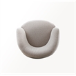 Pemberly Row Contemporary Fabric Bloke Cotton Swivel Barrel Chair