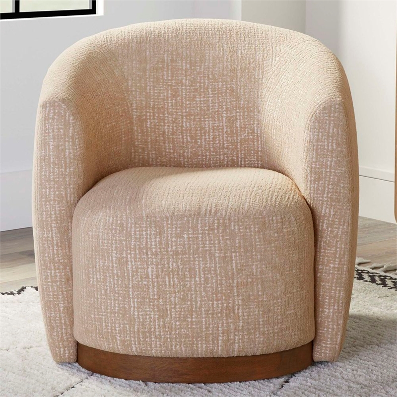 Pemberly Row Contemporary Sand Dollar Swivel Accent Chair Two Pack