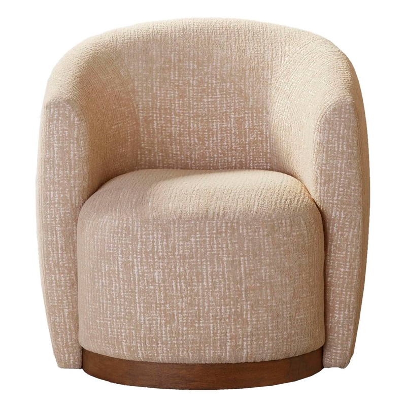 Pemberly Row Contemporary Fabric Sand Dollar Swivel Accent Chair