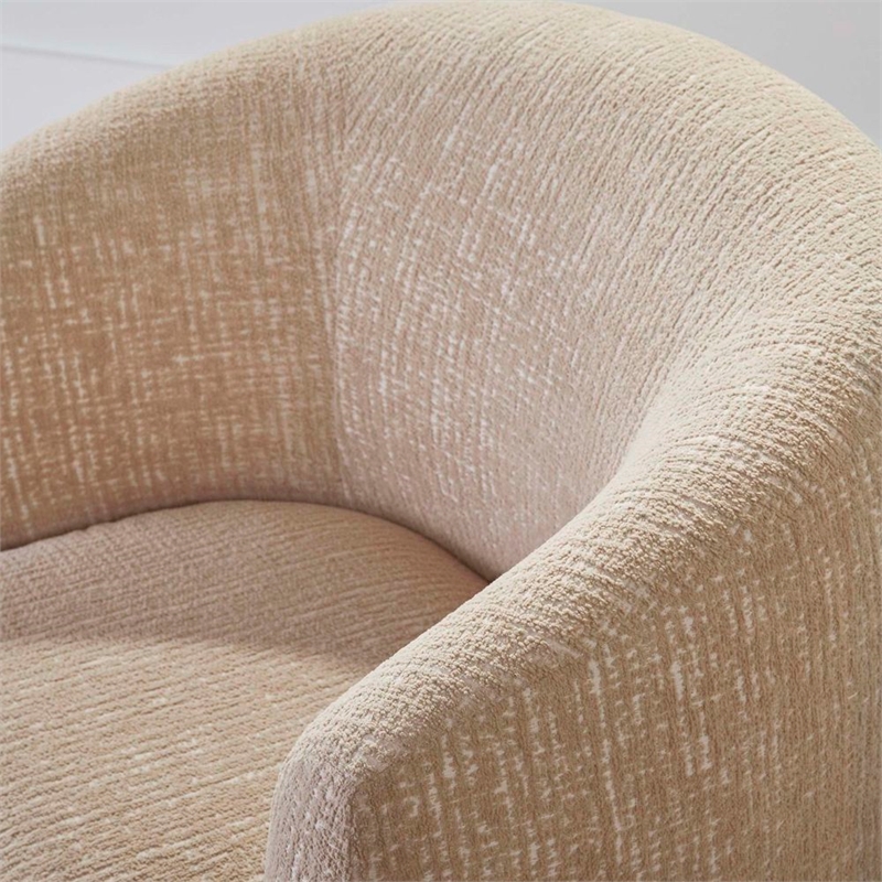 Pemberly Row Contemporary Fabric Sand Dollar Swivel Accent Chair