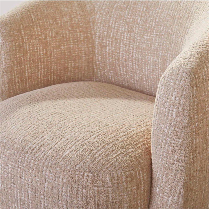 Pemberly Row Contemporary Fabric Sand Dollar Swivel Accent Chair