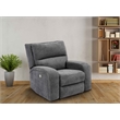 Pemberly Row Contemporary Bizmark Grey Power Recliner Two Pack